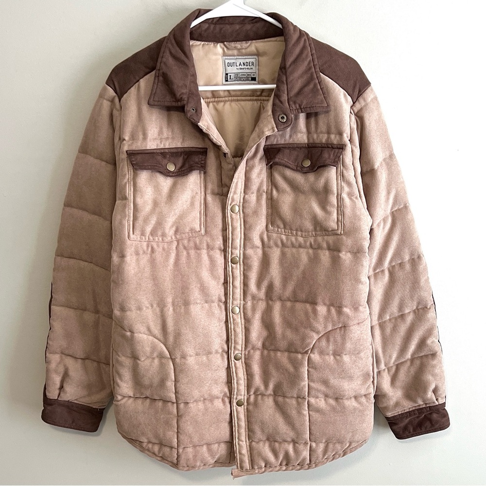 Outlander by Craft + Flow Western Quilted Suede Twill Snap Jacket